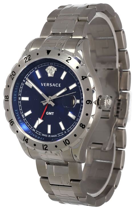 Versace V1101 0015 Men's Hellenyium Stainless Steel Blue Dial